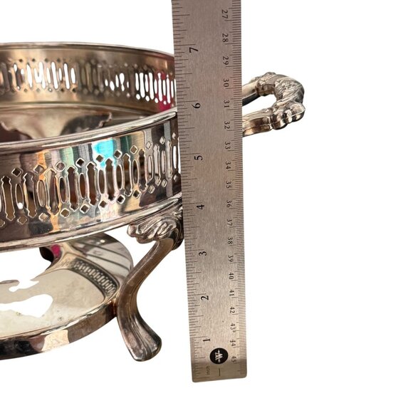 Vintage Oneida Silver-Plated Warming Chafing Pedestal Stand Only No Lid No Dish - Picture 10 of 10